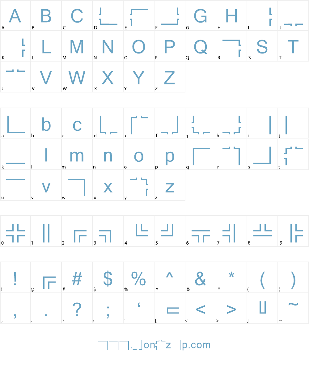 Maze Maker Dungeon Level 2F Font Character